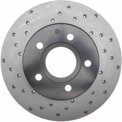 StopTech Sport Cross Drilled Brake Rotor; Front Right