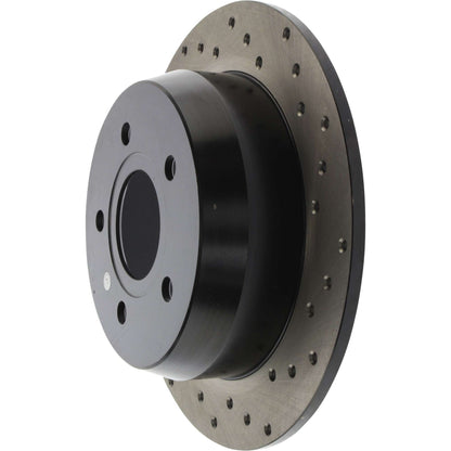 StopTech Sport Cryo Cross Drilled Brake Rotor; Rear Left