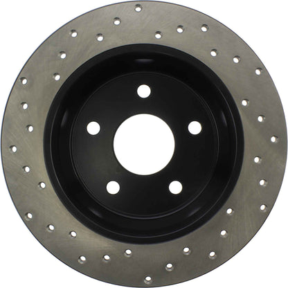 StopTech Sport Cross Drilled Brake Rotor; Rear Left