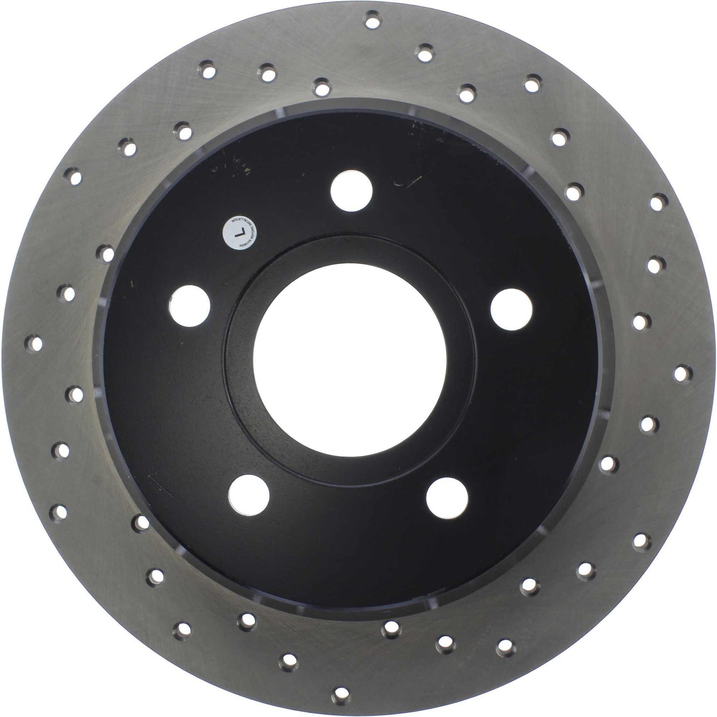 StopTech Sport Cross Drilled Brake Rotor; Rear Left