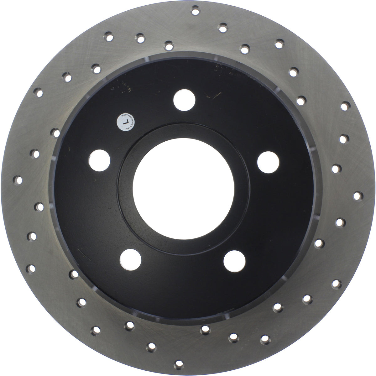 StopTech Sport Cross Drilled Brake Rotor; Rear Left