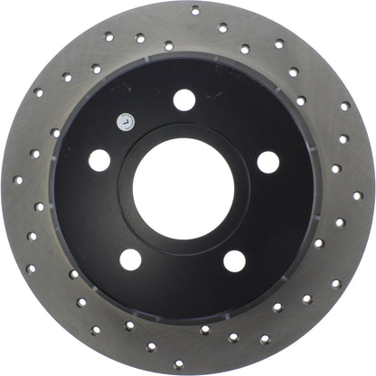 StopTech Sport Cross Drilled Brake Rotor; Rear Left