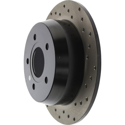 StopTech Sport Cross Drilled Brake Rotor; Rear Left