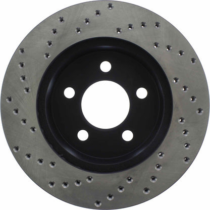 StopTech Sport Cross Drilled Brake Rotor; Front Left