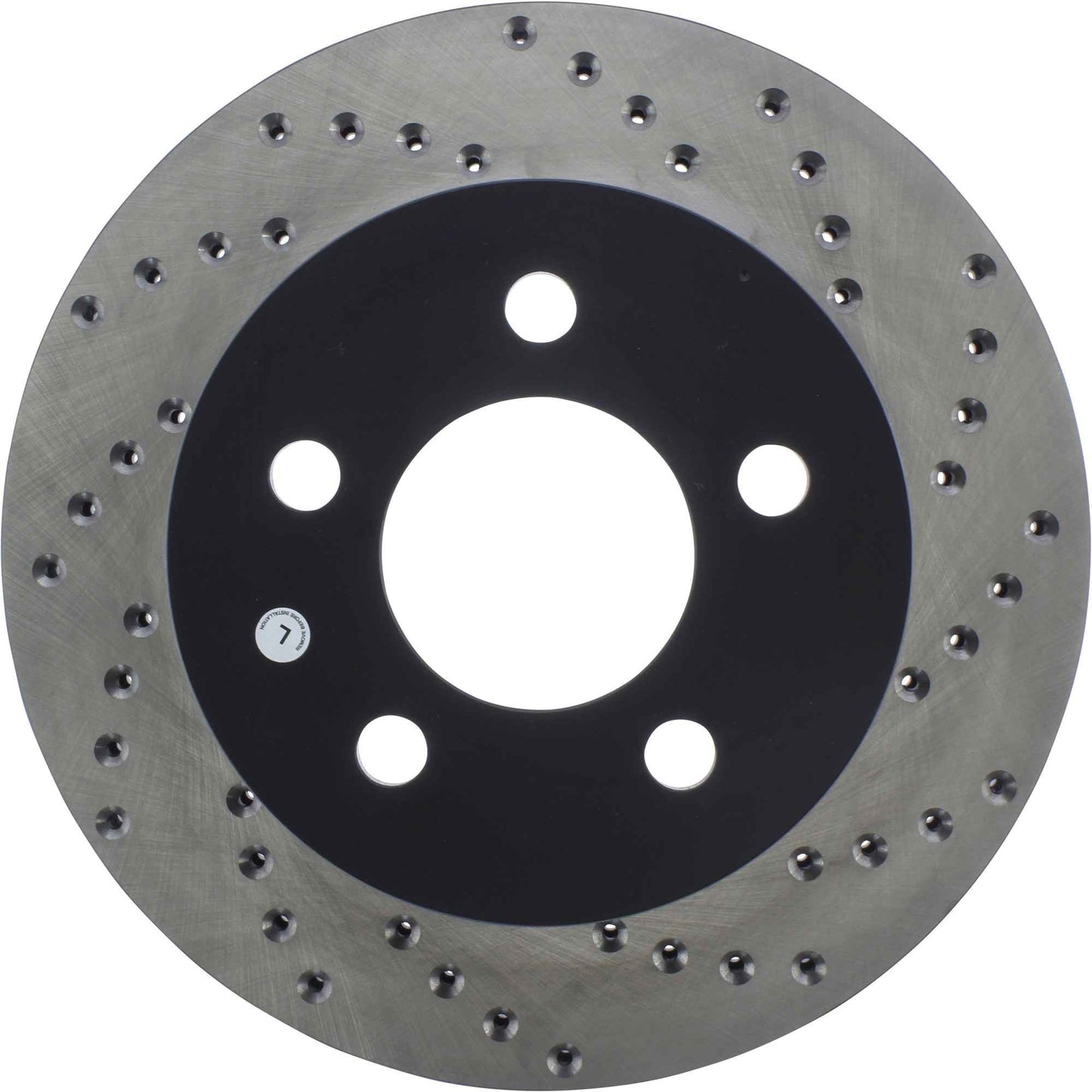 StopTech Sport Cross Drilled Brake Rotor; Front Left