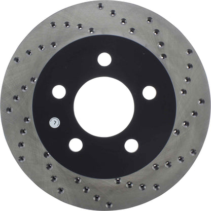 StopTech Sport Cross Drilled Brake Rotor; Front Left