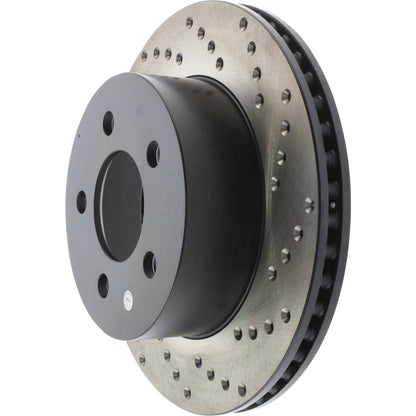 StopTech Sport Cross Drilled Brake Rotor; Front Left