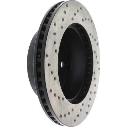 StopTech Sport Cross Drilled Brake Rotor; Front Left