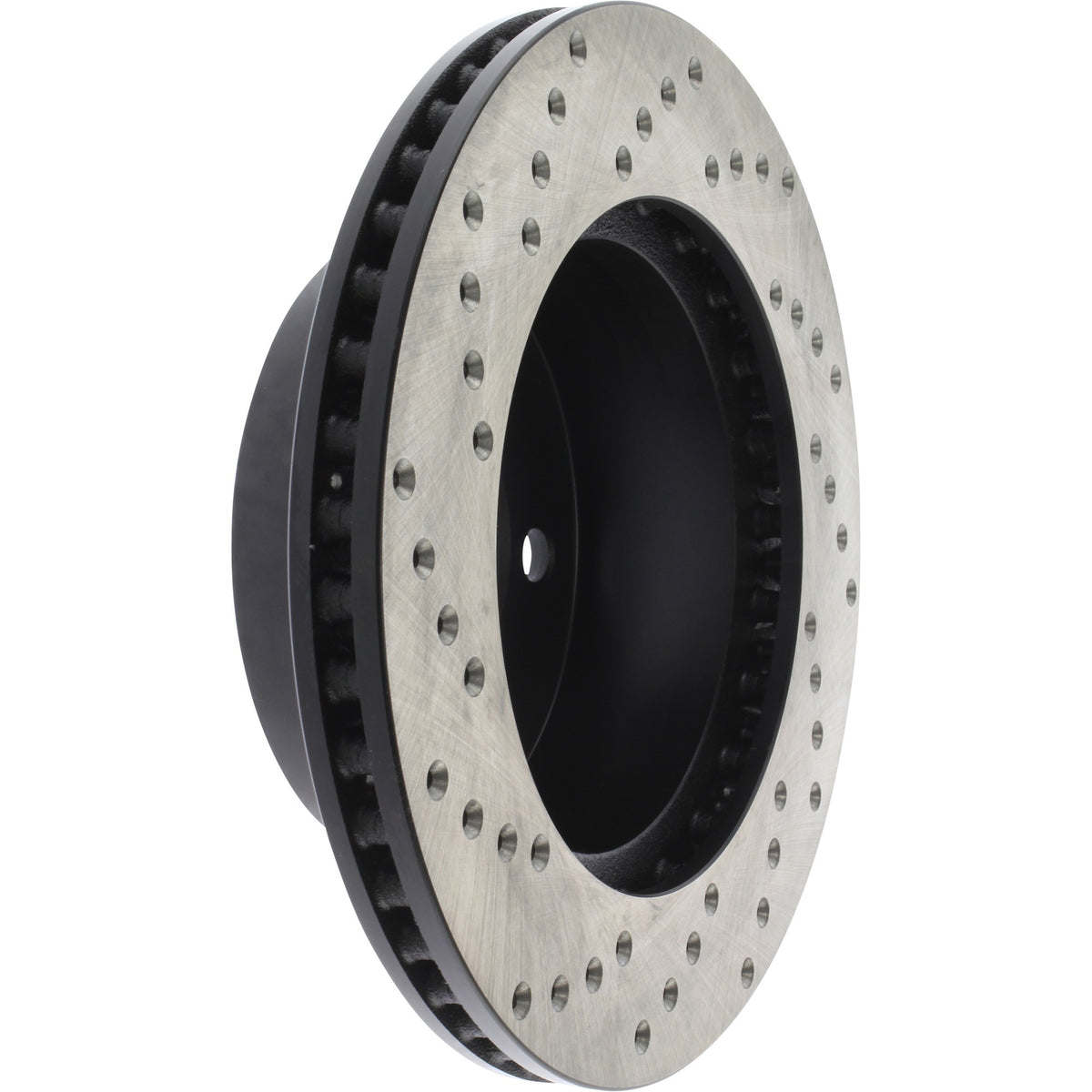 StopTech Sport Cross Drilled Brake Rotor; Front Left