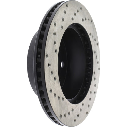 StopTech Sport Cross Drilled Brake Rotor; Front Left