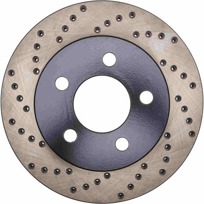 StopTech Sport Cross Drilled Brake Rotor; Front Right