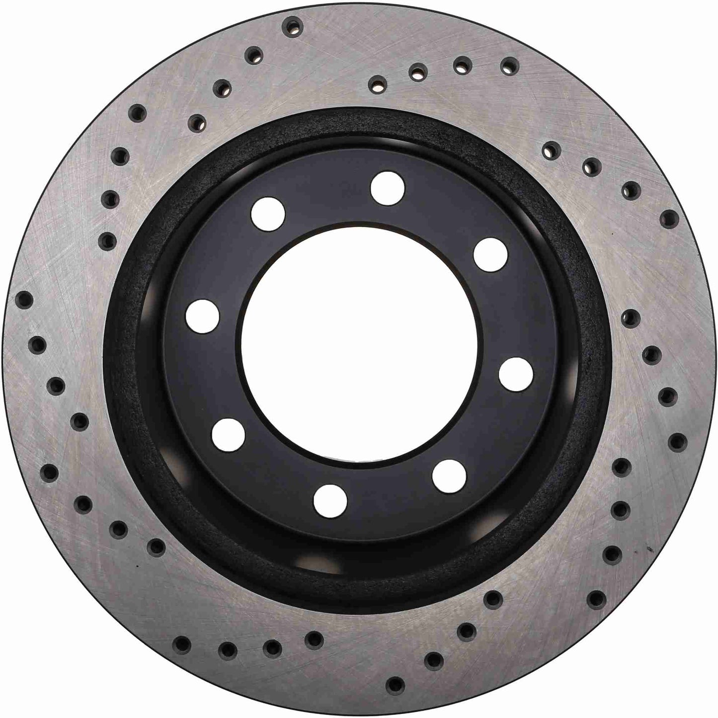 StopTech Sport Cross Drilled Brake Rotor; Front Left