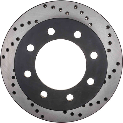 StopTech Sport Cross Drilled Brake Rotor; Front Left