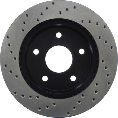 StopTech Sport Cross Drilled Brake Rotor; Front Left