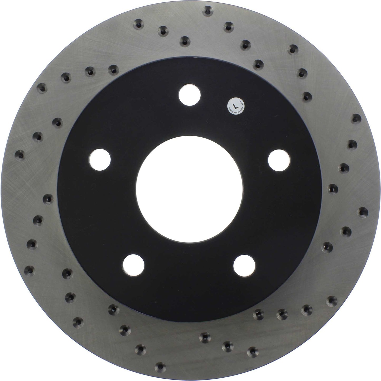 StopTech Sport Cross Drilled Brake Rotor; Front Left