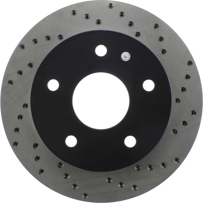 StopTech Sport Cross Drilled Brake Rotor; Front Left