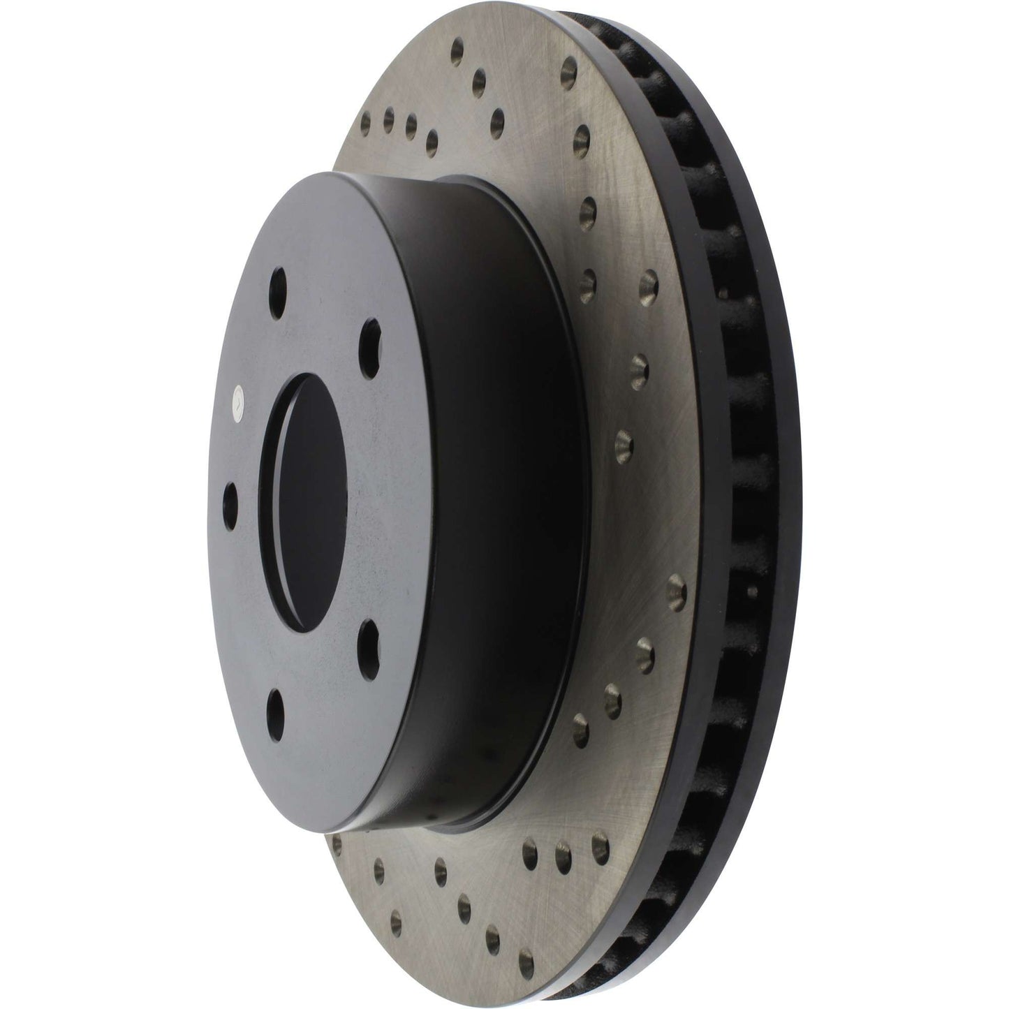 StopTech Sport Cross Drilled Brake Rotor; Front Left