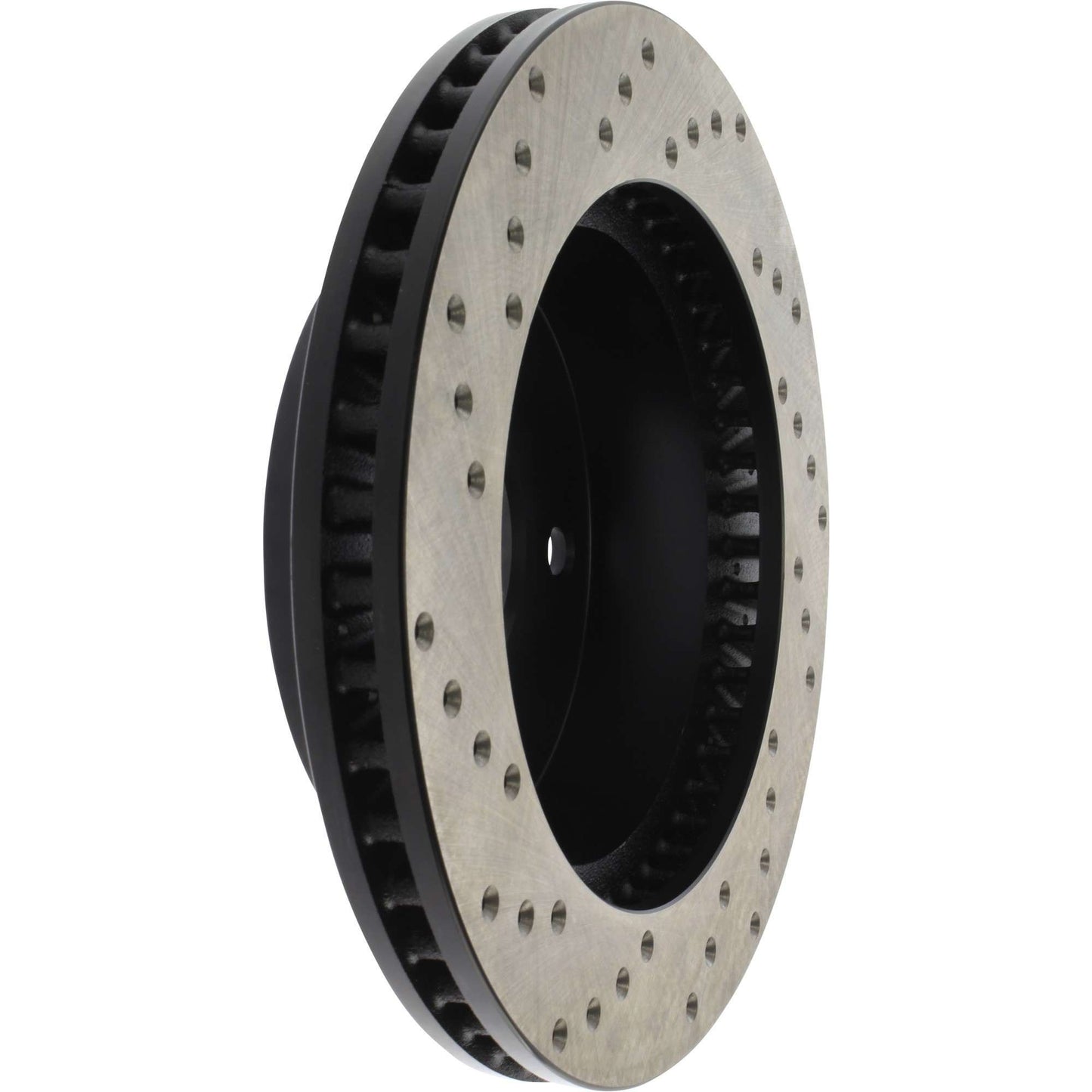 StopTech Sport Cross Drilled Brake Rotor; Front Left