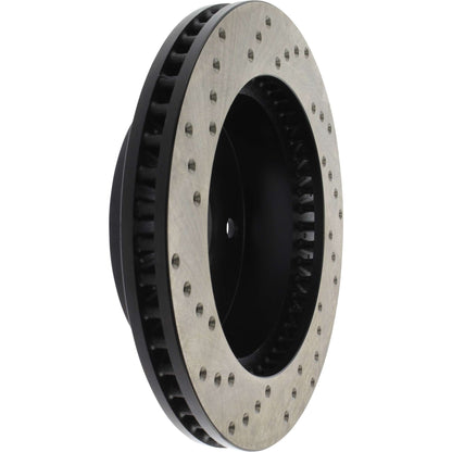 StopTech Sport Cross Drilled Brake Rotor; Front Left