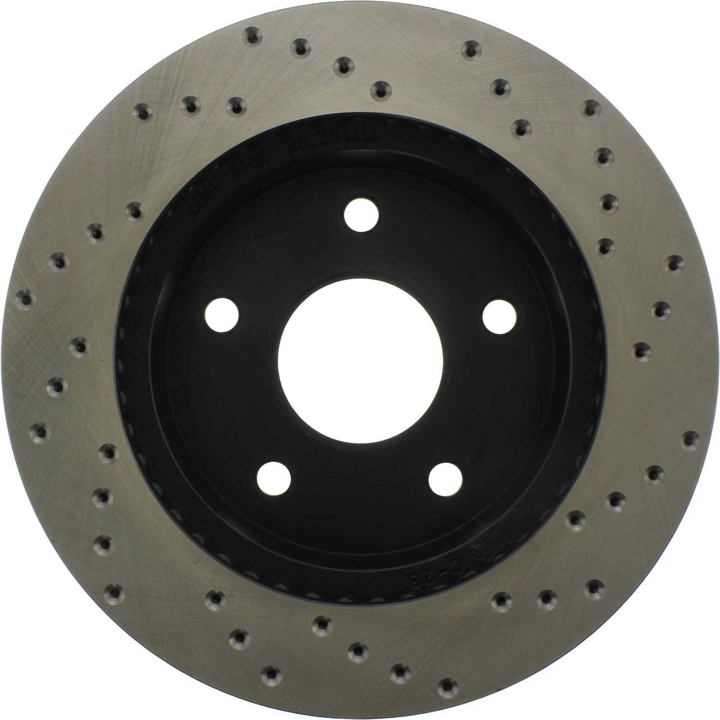 StopTech Sport Cross Drilled Brake Rotor; Front Right