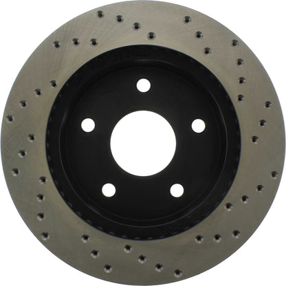 StopTech Sport Cross Drilled Brake Rotor; Front Right