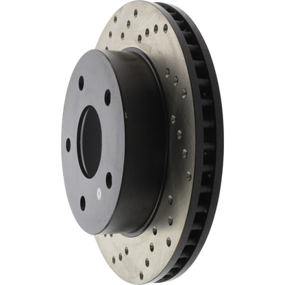 StopTech Sport Cross Drilled Brake Rotor; Front Right