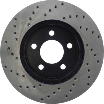 StopTech Sport Cross Drilled Brake Rotor; Front Left