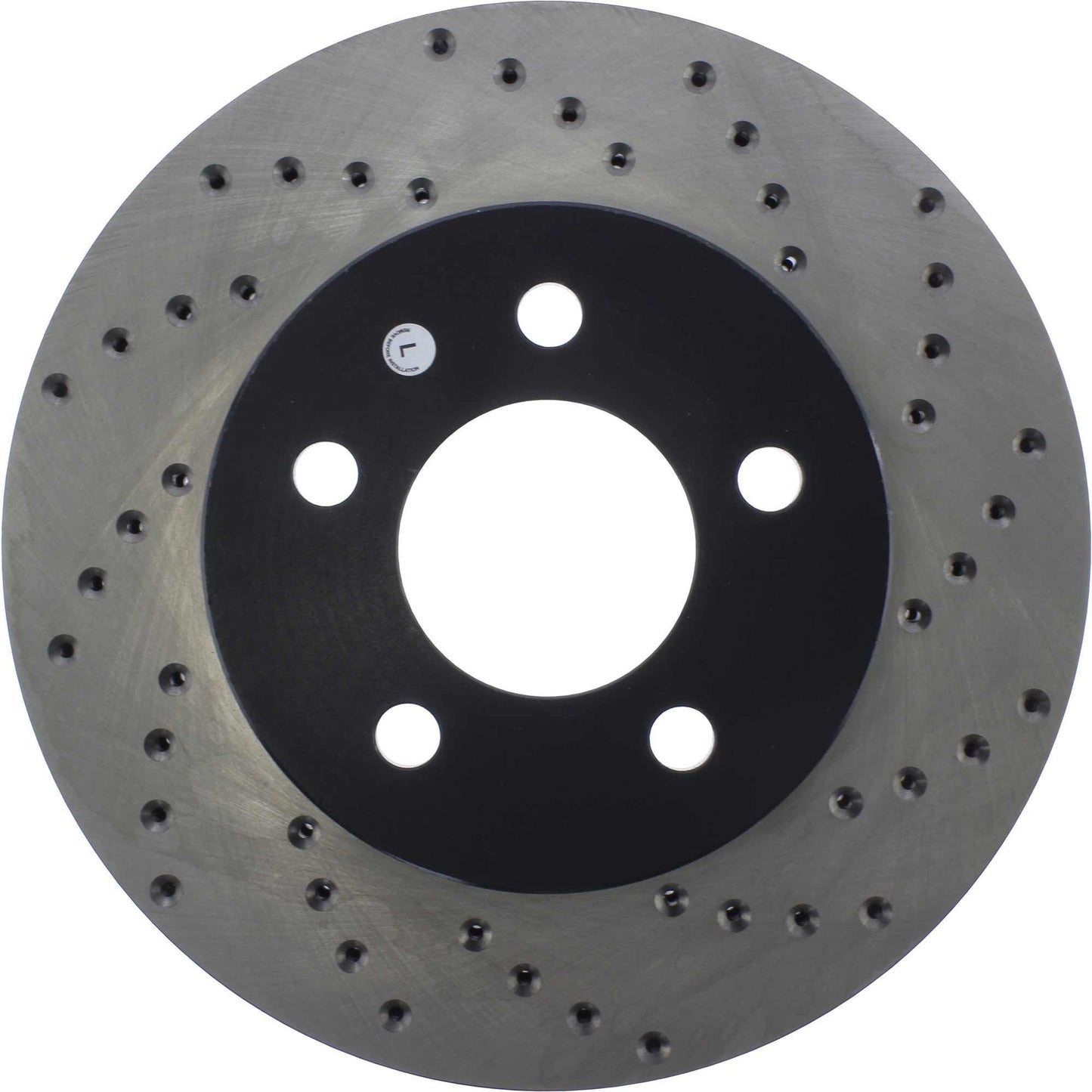 StopTech Sport Cross Drilled Brake Rotor; Front Left