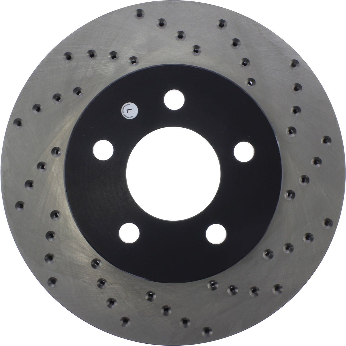 StopTech Sport Cross Drilled Brake Rotor; Front Left
