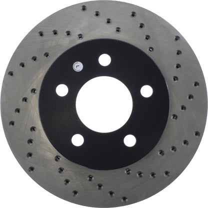 StopTech Sport Cross Drilled Brake Rotor; Front Left