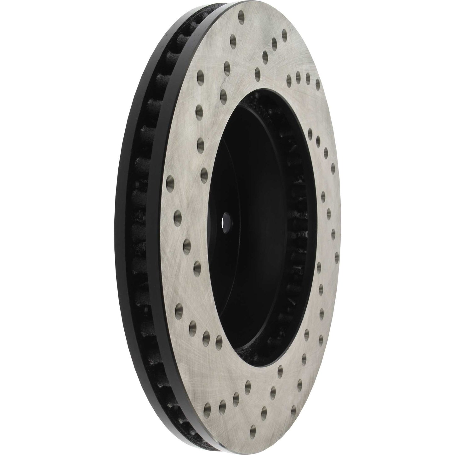 StopTech Sport Cross Drilled Brake Rotor; Front Left