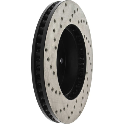 StopTech Sport Cross Drilled Brake Rotor; Front Left