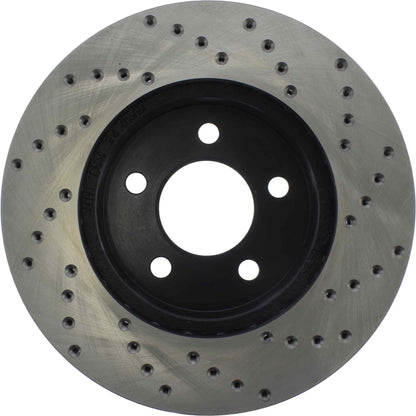 StopTech Sport Cross Drilled Brake Rotor; Front Right