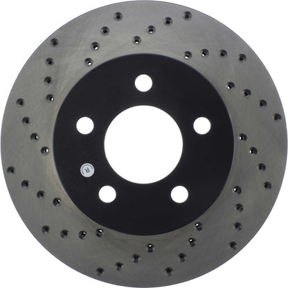 StopTech Sport Cross Drilled Brake Rotor; Front Right