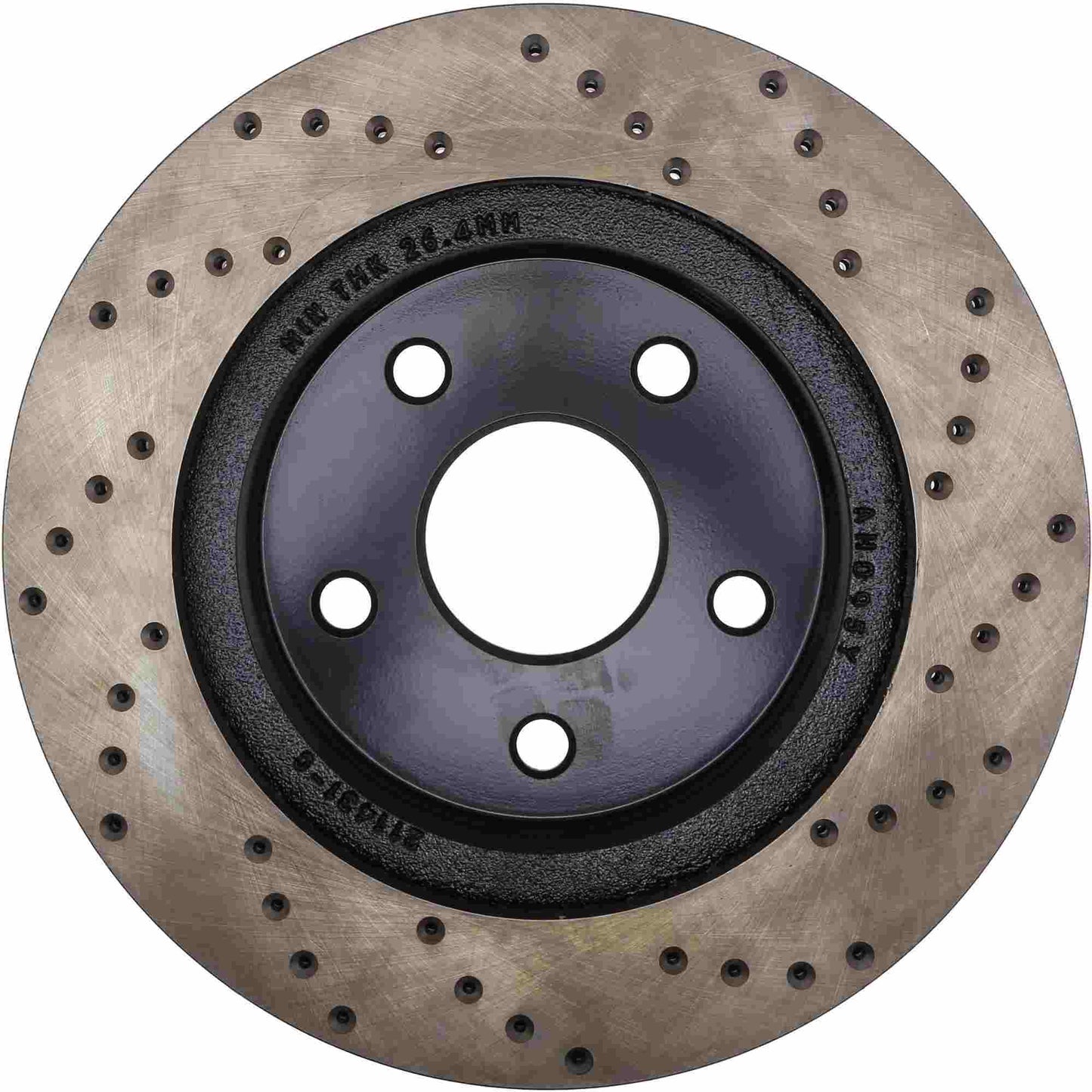 StopTech Sport Cryo Cross Drilled Brake Rotor; Front Right