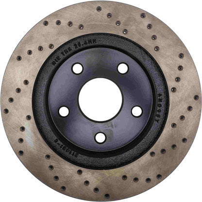 StopTech Sport Cryo Cross Drilled Brake Rotor; Front Right