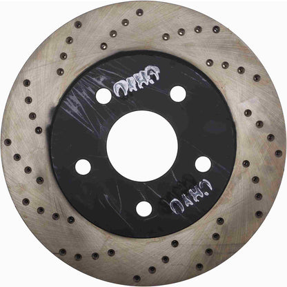 StopTech Sport Cryo Cross Drilled Brake Rotor; Front Right