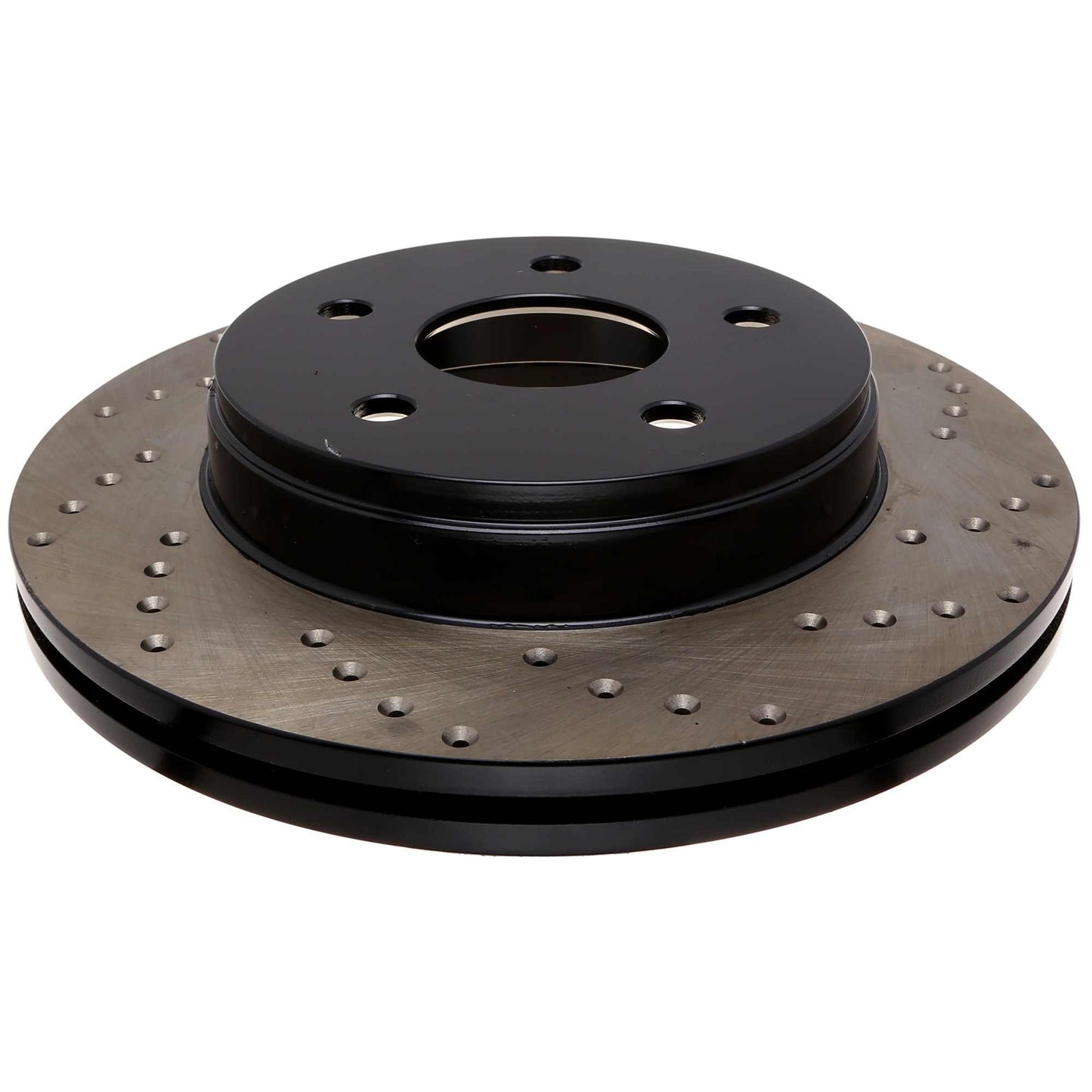 StopTech Sport Cross Drilled Brake Rotor; Front Left