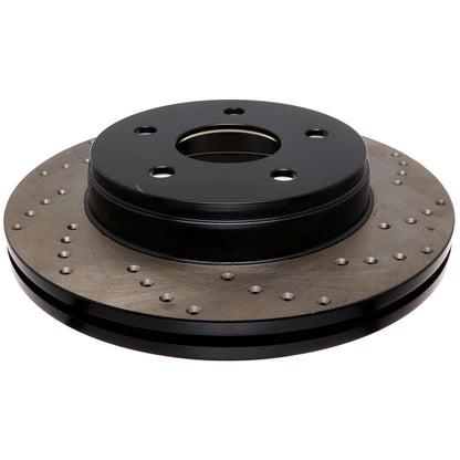 StopTech Sport Cross Drilled Brake Rotor; Front Left
