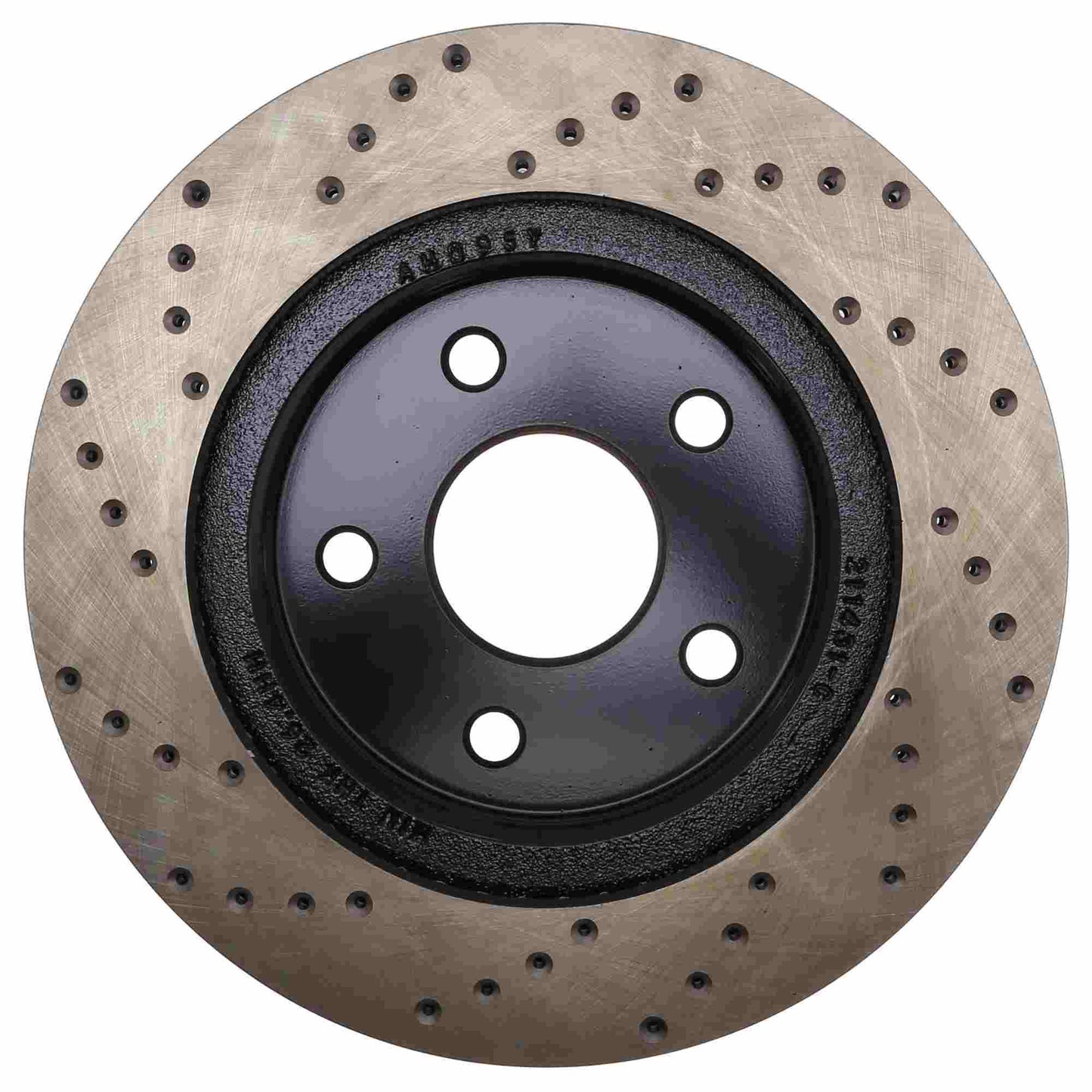 StopTech Sport Cross Drilled Brake Rotor; Front Left