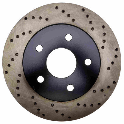 StopTech Sport Cross Drilled Brake Rotor; Front Left