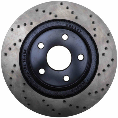 StopTech Sport Cross Drilled Brake Rotor; Front Right