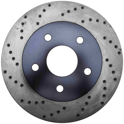 StopTech Sport Cross Drilled Brake Rotor; Front Right