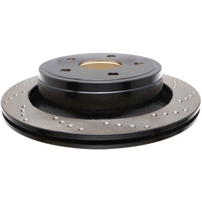 StopTech Sport Cross Drilled Brake Rotor; Rear Left