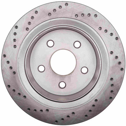 StopTech Sport Cross Drilled Brake Rotor; Rear Left