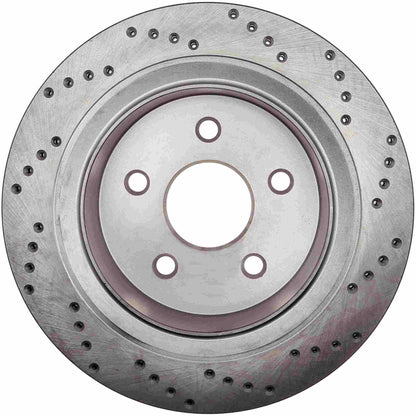 StopTech Sport Cross Drilled Brake Rotor; Rear Right