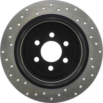 StopTech Sport Cross Drilled Brake Rotor; Rear Left