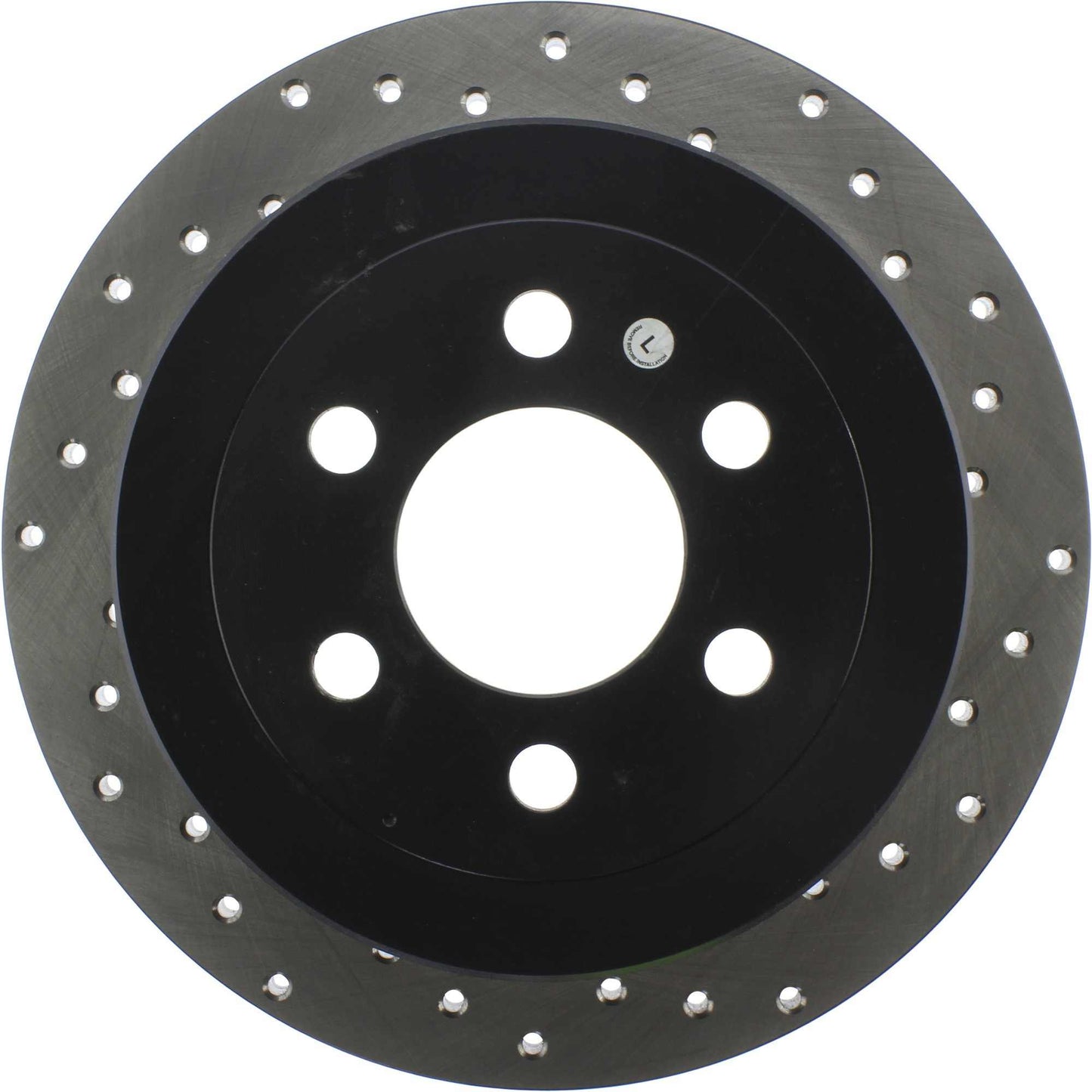 StopTech Sport Cross Drilled Brake Rotor; Rear Left