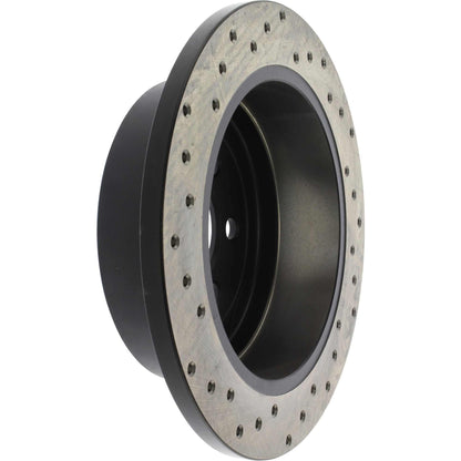 StopTech Sport Cross Drilled Brake Rotor; Rear Left