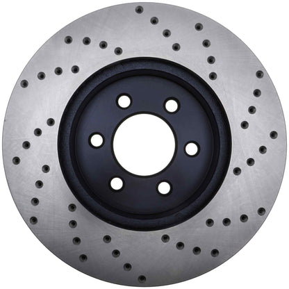 StopTech Sport Cross Drilled Brake Rotor; Front Right
